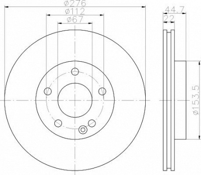 HELLA PAGID 8dd355111061 -  Тормозной диск